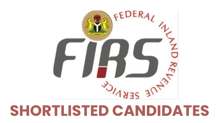FIRS Shortlisted Candidates 2025/2026 | Download PDF