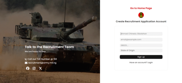 Nigerian Army SSCC 49/2026 Recruitment 2025/2026 Portal | Application Form/https://www.recruitmentnode.com.ng/