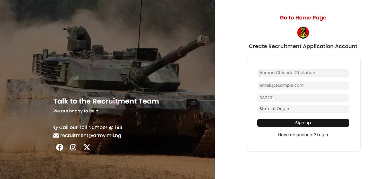 Nigerian Army SSCC 49/2026 Recruitment 2025/2026 Portal | Application Form/https://www.recruitmentnode.com.ng/